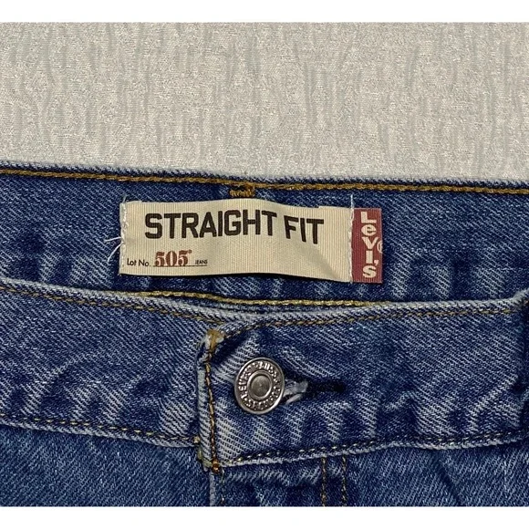 Levi's 505 Straight Fit Jeans Mens Size‎ 38x30 Blue Denim Classic - Picture 3 of 8